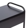 Kate and Laurel Kura Narrow Side Table, 19x9x26, Black - 3 of 4