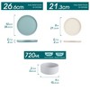 vancasso 12 Piece Cream Mix Color Matte Curved edge Stoneware Round Dinnerware Set With 4 Piece Dinner/Dessert Plate and Bowl - 2 of 4