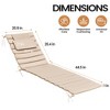 Pellebant 2PC Patio Chaise Lounge Chairs Cushion 22D Sponge 220gsm Polyester Fabric - 2 of 4