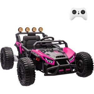 24V Ride On UTV,130W Electric Powered UTV with Remote Control,Spring Suspension,LED Light, 4 Shock Absorbers,Music,UTV for Kids - 1 of 4