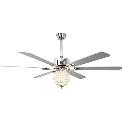 Bella Depot 65" Large Crystal Ceiling Fan with Light
