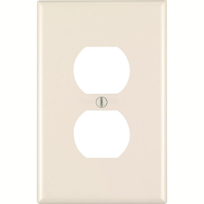 Leviton Almond 1 gang Nylon Duplex Wall Plate (Pack of 20), 1 of 2