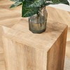 Vynxaria Elevate your living space with this modern metal coffee table that showcases smooth, light wood color texture patterns - 4 of 4