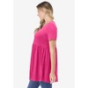 Woman Within Plus Size Short-Sleeve Empire Waist Tunic - 4 of 4