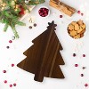 Slickblue Christmas Tree Shaped Acacia Wood Board 12.75"x16" - Holiday Appetizer Tray & Kitchen Gift - 2 of 4