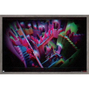 Trends International Netflix Squid Game: Season 2 - Stairs Glitch Framed Wall Poster Prints - 1 of 4