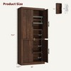 71" Tall Kitchen Pantry, Pantry Storage Cabinet with 4 Doors, Adjustable Shelves, Large Storage Space for Dining, Living Room - 2 of 4