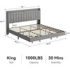 Whizmax Floating Bed Frame with LED Lights, Upholstered Platform Full Bed Frame with Charging Station, No Box Spring Needed - 2 of 4