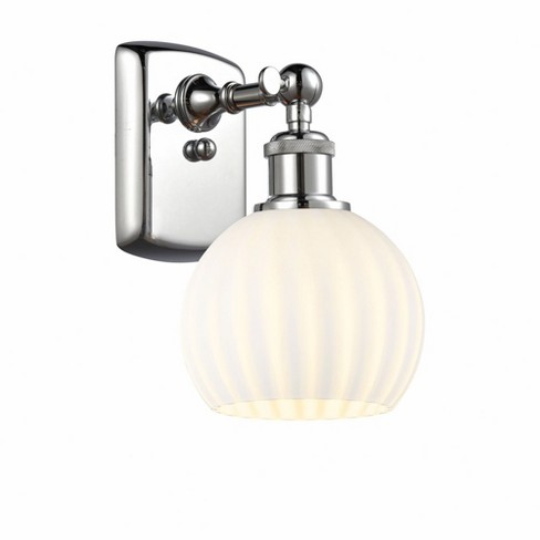 Innovations Lighting White Venetian 1 - Light Sconce in  Polished Chrome - image 1 of 1