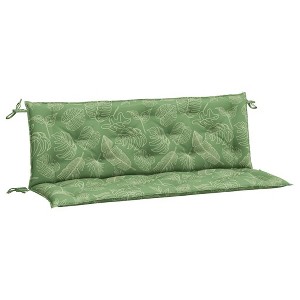 vidaXL Bench Cushion Water Repellent Outdoor Seat Cushion Pad Oxford Fabric - Leaf Pattern 59.1" - 1 of 4