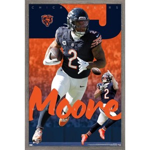 Trends International NFL Chicago Bears - D.J. Moore 24 Framed Wall Poster Prints - 1 of 4