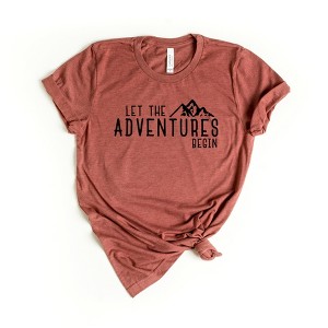 Simply Sage Market Women's Let The Adventure Begin Short Sleeve Graphic Tee - 1 of 2