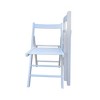 Aghana Digitals 2-Pack Solid Wood Folding Chairs, White Slatted Seat, Open Back, 220 LBS Capacity, - 3 of 4