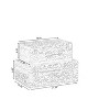 Vintiquewise Decorative Tufted Velvet Suitcase Treasure Chest Set of 2, Brown - 4 of 4