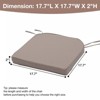 YEERSWAG 4 Pcs Outdoor Dining Chair Cushions, 17.7" x 17.7" Weather-Resistant Chair Pads with Ties - 2 of 4