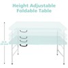 Okak 4/6/8FT Portable Outdoor Dining Table with Foldable Design, Easy-Carry Picnic Table with Sturdy Tabletop and Handle, Outdoor Table - 3 of 4