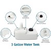 Hike Crew Foot Pump Portable Sink – Camping Sink with 5 Gallon (19L) Water Tank, Wheels, and More - 4 of 4