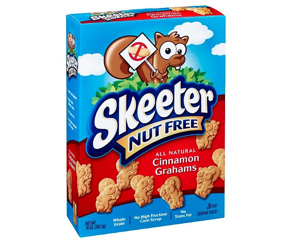 Skeeter Nut Free Cinnamon Grahams Snacks 10 oz