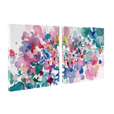 (Set of 2) 20" x 20" In Between by Ingrid Sanchez of Creative Ingrid Unframed Wall Canvas Set - Kate & Laurel All Things Decor