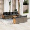 vidaXL Garden Sofa Set Grey Poly Rattan Large Modular Garden Sofa Set - 2 of 4