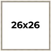 PosterPalooza | Square Classic Modern Silver Picture Frame - UV Acrylic, Foam Board Backing, Hanging Hardware - 2 of 4
