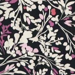 black spring floral