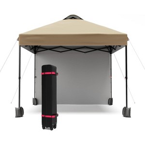 10'x10' Outdoor Canopy Tent with Sidewall, Easy Pop Up with Vented Roof, Outdoor Sun Shade for Garden Commercial Party - 1 of 4