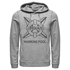 Men's Stranger Things Hawkins Lifeguard Pull Over Hoodie - 1 of 3