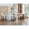 NicBex Linen Dining Chairs Set of 2,Armless Upholstered Bar Stools with Curved Backrest with Copper Nails around for Dining Room,Kitchen - 2 of 4