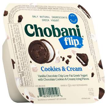 Chobani Flip Cookies & Cream Low Fat Greek Yogurt - 4.5oz