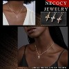 Crown Cross Necklace for Women, 14K Gold/Silver/Rosegold Plated Non-Tarnish CZ Pendant - 4 of 4