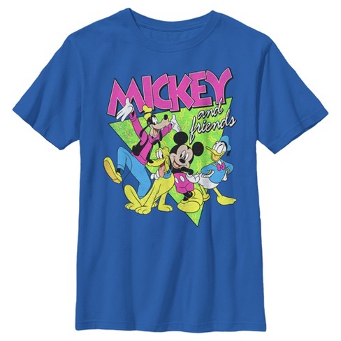 Mickey & Friends Boy's 90s Vibe T-Shirt Blue