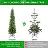 6FT Green Pencil Christmas Tree ¨C Slim PVC Tree with 358 Tips, Space-Saving Design, Stable Metal Stand, Perfect for Small Spaces & Corners - 4 of 4