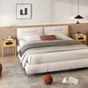 Tangkula 2PCS Bamboo Nightstand Farmhouse Bedside Table w/ Tempered Glass Decorated Drawer - 2 of 4