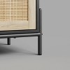 Homhougo TV Stand for 65 Inch TV, Entainment Center with Storage Cabinets, Rattan TV Console with Adjustable Shelf Black - 2 of 4
