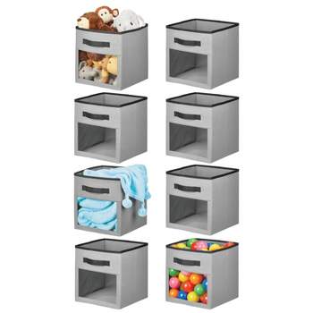 mDesign Fabric Baby Nursery Storage Cube with Front Window