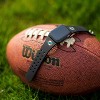 Nfl Miami Dolphins Apple Watch Compatible Leather Band - Black