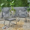 Patio Club Chairs Set Of 2, Outdoor Woven Rope Club Chairs With Steel Frame, Dining Chairs With Water Resistant Cushion For Garden, Backyard - 4 of 4