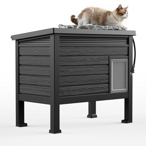MooxvMoo Indoor-Outdoor Cat Shelter,Weatherproof Protection with Insulated Design, for Multiple Cats,Warm & Easy to Assemble - 1 of 4