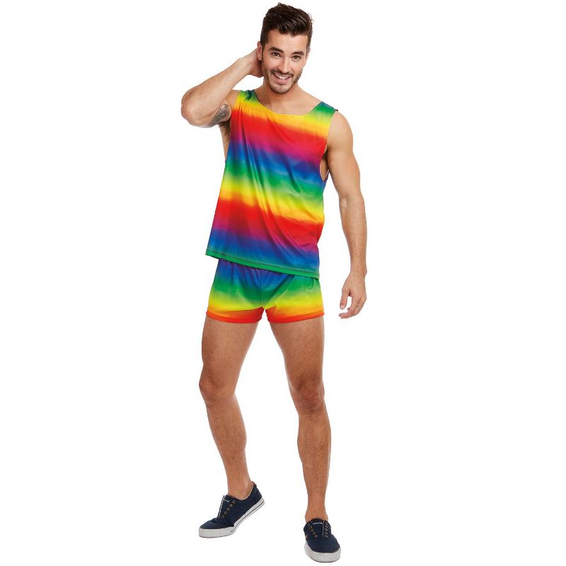 Dreamgirl Festive Rainbow Men's Outfit, 1 of 3