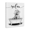 Stupell Industries Elephant Bathroom Relax Text Canvas Art, 16" x 20" - 2 of 4