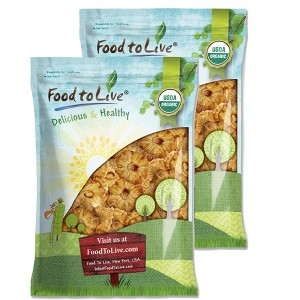 Organic Dried Pineapple Rings - Non-GMO, Flavorful Chewy Fruit Snack, Vegan, Unsulfured - 1 of 4