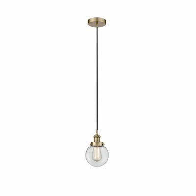 Beacon - 1 Light Mini Pendant In Industrial Style-9.5 Inches Tall and 6 Inches Wide