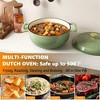 Karl Home 5 qt. Enameled Cast Iron Round Dutch Oven in Red with Lid - 3 of 4