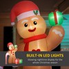 Whisen 8FT Christmas Inflatable Gingerbread Man, Giant Christmas Inflatables, Christmas Decorations with Built-in LED Lights - Brown - 3 of 4
