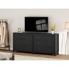 Chest of Dressers with 3 Drawers, Night Stand with Gold Handles, Large Clothes Storage Cabinet for Bedroom, Nursery, Living Room, Closet, White - 4 of 4