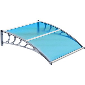 VINGLI Window Awning Door Canopy, 40" x 40" Awnings for Doors Polycarbonate Cover Outdoor Door Canopy - 1 of 4