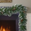 Puleo 9' Flocked Christmas Artificial Garland - 4 of 4