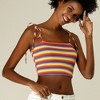 Allegra K Women's Tie Spaghetti Straps Sleeveless Summer Crop Cami Top - 4 of 4