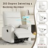 Coolbibila Modern 360° Swivel Glider Recliner Chair,High Back Manual Recliner Chair,Linen Upholstered Home Theater Chair,Comfy Rocker Chair - 4 of 4